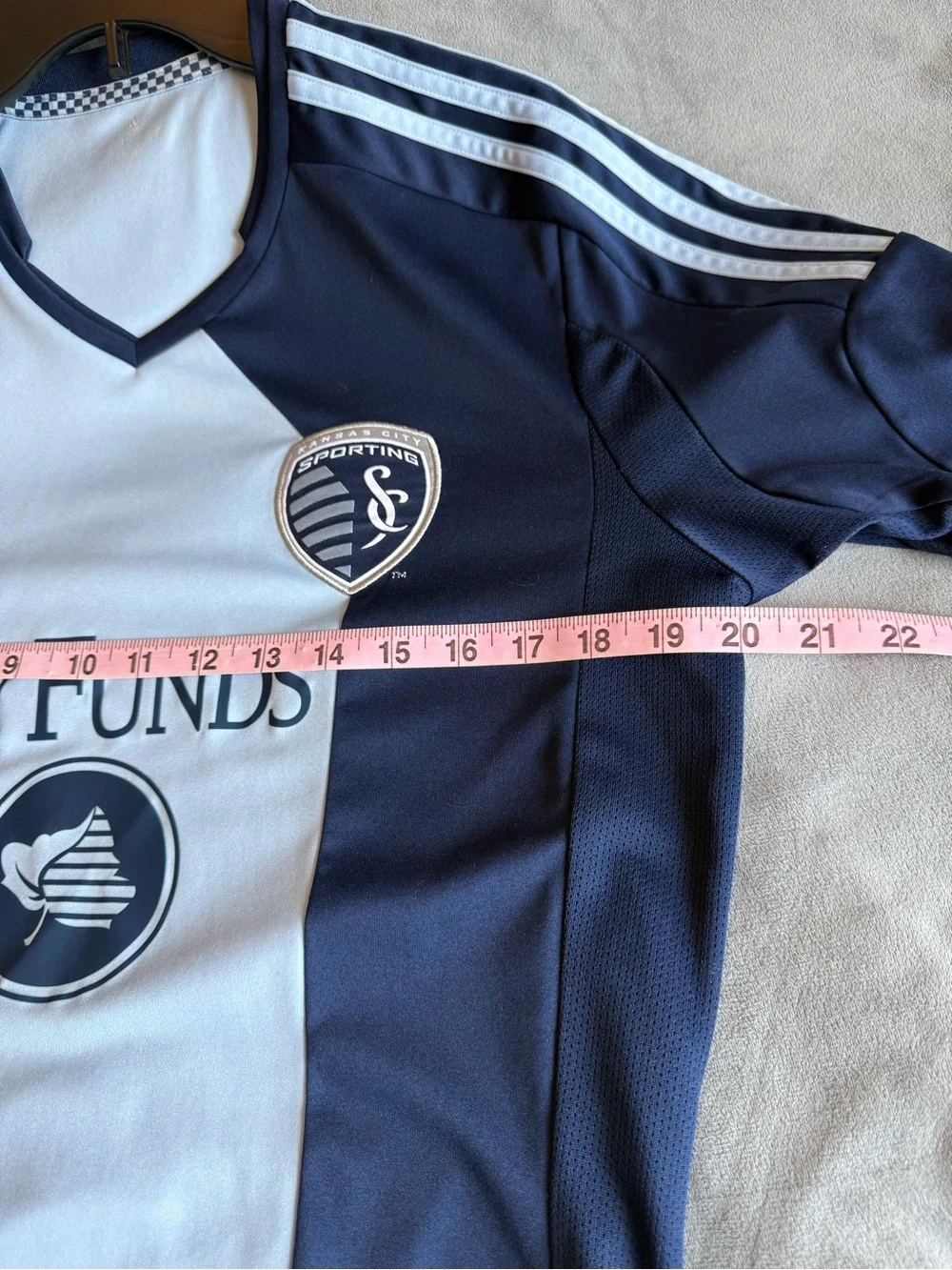 Sporting KC 2013-2014 MLS Cup Championship State Line Split Jersey | Adidas M